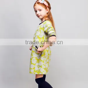 STOCK Available! COOL KID ZONE Autumn Casual Pullovers Scuba Dress Long Sleeve Girl Dress thumbnail-4