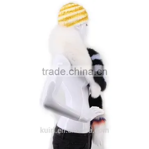 Fashion Shows Women Real Fox Fur Scarves Super Big Genuine Fox Fur Easy Matching Soft Wraps Winter Warm Real Fur Lady Scarf thumbnail-4