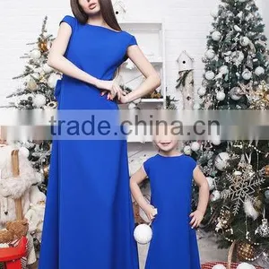 2017 Hot Selling Mother And Daughter Matching Dresses Baby Long Frocks Prom Dress Long Party Frock Designs thumbnail-5