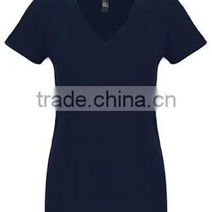 Next Level Apparel Women's Sueded S/S V-Neck Tee - Made From 60% Combed Ring-spun Cotton and 40% Polyester Jersey. thumbnail-6