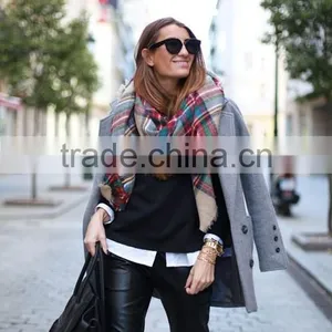 2014 Winter Hot Sale Camel Plaid Scarf thumbnail-5
