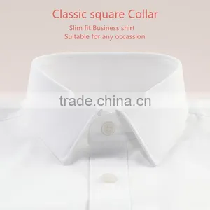 Pure White Autumn Shirt Man Shirt Classic Square Collar Design Dress Shirt thumbnail-3