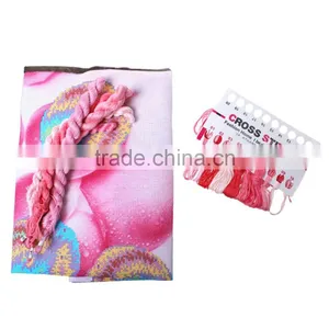 Wholesale Flower Pattern Square Throw Pillow Chinese Cotton Cross Stitch thumbnail-3