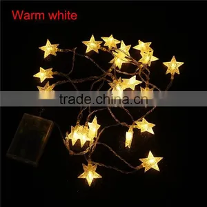 PVC LED String Fairy Lights Christmas Wedding Party Decor Transparent Clear Star 2.5m Long thumbnail-1