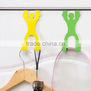 Cute Stainless Steel Over the Door Dual Hanger Hook Hat Coat Holder Worldwide Store thumbnail-3