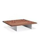 Wood And Metal Coffee Table With Storage Veneer Surface Finishing thumbnail-1