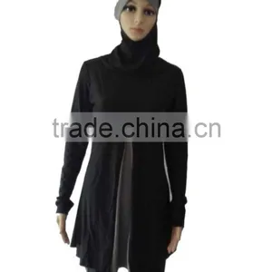 2016 Hot Sales Woman Ruffle Muslim Swimsuit Costume thumbnail-3
