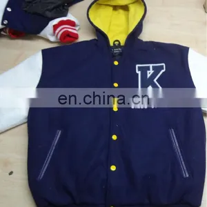 Custom Varsity Football Jacket Black With Patch thumbnail-1