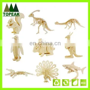 Promotional 3D Wooden Airplane Shaped Puzzle Model Children Brain Teaser Wooden Puzzle thumbnail-1