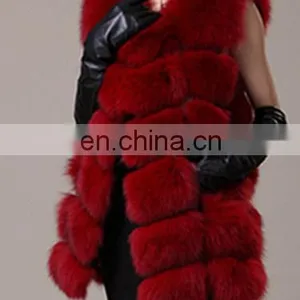 Factory Price Red Fox Fur Vest For Lady thumbnail-3