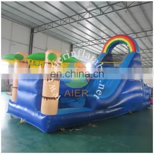 9m High Rainbow Inflatable Slide With Pool thumbnail-1