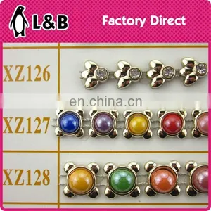 Wholesale Rhinstone Gold Plastic Trim Banding Plastic Wedding Dress Flower Appliques thumbnail-1