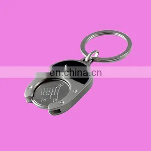 Custom Shopping Cart Coin Keychain With Logo thumbnail-1
