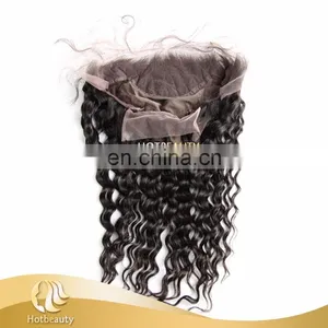 360 Frontal Lace Closure With Bundles Natural Remy Extensions Hair Deep Wave thumbnail-4