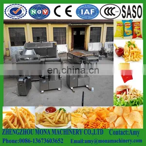 2018 Stainless Steel Full Automatic Banana Chip Smaking Machine/ Potato Chips French Fries Production Line thumbnail-4