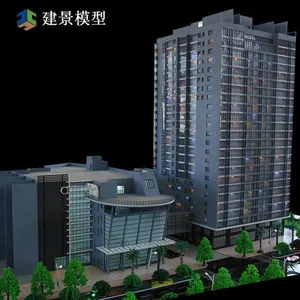 Lighting Architectural Models / Scale Building Model / Scale Miniature Square Model Making thumbnail-1