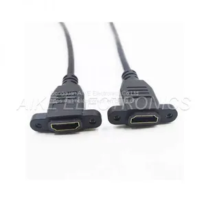 High Speed HDMI Female TO HDMI Female Cable,Support 4K*2K,with Screw Holes thumbnail-1