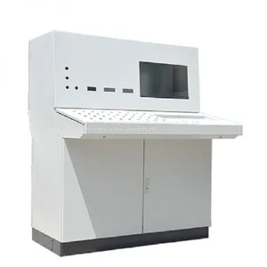 New Design Customized Industrial Broadcast Sheet Metal Fabrication Security Control Room Console Command Center Furniture Monitor Console Equipment Console Worktop Operating Platform Industrial Control Operating Desk With LED Lamp thumbnail-2