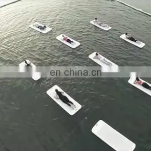 Custom Logo Eco Friendly Inflatable Water Yoga Mat Wholesale Non Slip Foldable Yoga Mat On Water thumbnail-1
