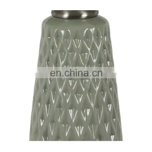Light Gray Custom Ceramic Base Cheap Hotel Table Decoration Light Bedside Ceramic Lamps for Office Home Decor thumbnail-5