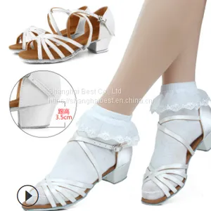 Latin Dancing Shoes Children Girls Professional Dance Shoes thumbnail-1