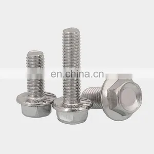 DIN6921 Stainless Steel M6 Hex Head Flanged Bolt and Nut M12 thumbnail-1