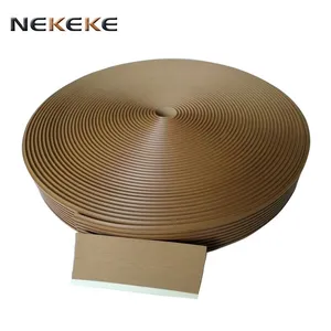 Teak Color White Strips Marine Boat Yacht Floor PVC Decking Outdoor Without Caulking Pvc Decking Price thumbnail-1
