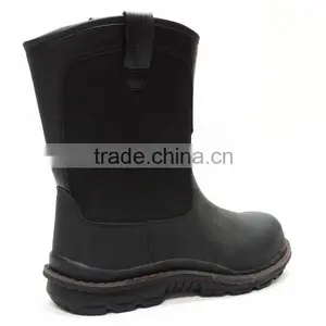 High Quality Rubber Sole Factory Leather Firefighter Boots thumbnail-3