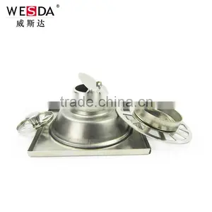 WESDA 3.5inch High Quality Double Sealing Brass Floor Drain,rectangular Floor Drain,floor Drains Stainless Steel thumbnail-3