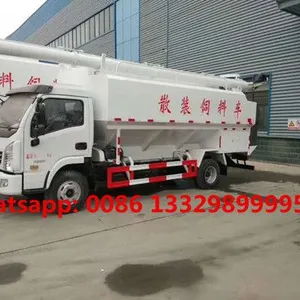 HOT SALE! YUEJIN Brand 130hp Diesel 8cbm 4T Bulk Feed Transported Vehicle for Chickenfarm for Sale thumbnail-2
