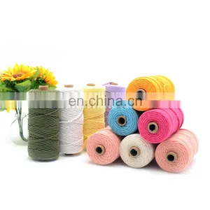 Natural White Color 6mm Cotton Basket Macrame Rope 200m thumbnail-5