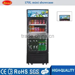 170 L Display Cooler, Upright Refrigerator, Vertical Refrigerated Showcase thumbnail-1