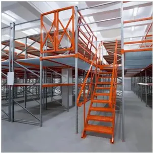 Industrial Metal Structural Floor Pallet Steel Platform Attic Storage Mezzanine Rack for Office thumbnail-2