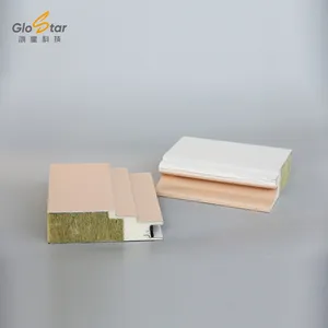 Rock Wool Composite Panels, Used for Exterior Wall Envelope Systems of Steel Structure Factory Buildings. thumbnail-2