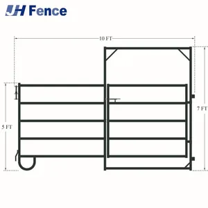 Laser-Cut Welded Oval Rail Cow Fence Panel for Horse, Sheep, and Livestock thumbnail-1
