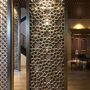 Hot-selling Wall Decoration Mesh, Architectural Decorative Copper Wire Mesh, Suitable for Hotel/cabinet Door Wire Mesh thumbnail-3