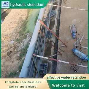 Hydraulic Bottom Shaft Steel Dam, Flap Gate, Large and Medium-sized Steel Structure Hydraulic Dam, River Weir thumbnail-2
