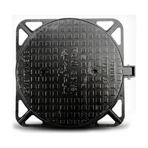 Iron 40 Tons Loading Capacity EN124 500*600 Single Double Seal Durable Square Triangular Manhole Covers for Parking Safety thumbnail-2