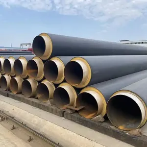 Thickness 5-60mm Polyurethane Coating Insulation Carbon Steel Pipe With HDPE Jacketed thumbnail-3