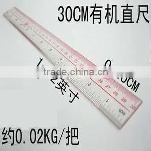 Hot Sale Promotional Clear Acrylic 30cm Straight Ruler thumbnail-1
