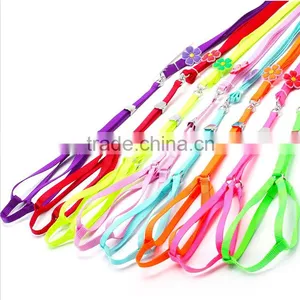 Wholesale New Fluorescent Color Chest Straps High Quality Nylon Pet Harness Leash thumbnail-1
