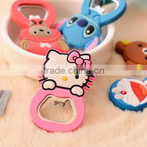 Wholesale Cheap Blank Beer Soft Magnet Rubber Custom Pvc Bottle Opener for Wedding Favors thumbnail-1