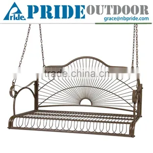 Best Choice Products Leisure Iron Modern Outdoor Patio 3 Seat Double Hanging Swing Chair thumbnail-1