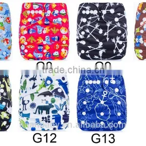 AnAnBaby New Printed Baby Cloth Diapers Reusable Bulk Cloth Diapers thumbnail-6