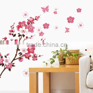 ZY6008 Cherry Blossom Wall Poster Waterproof Background Wall Sticker Stickers for Living Room Bedroom Cafe Home Decor Decal Deca thumbnail-6