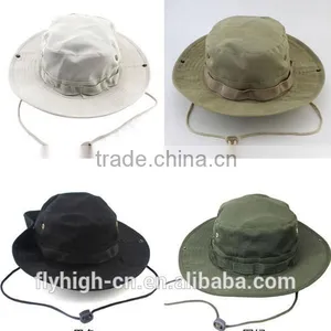 High Quality Logo Outdoor Cotton Camouflage Bucket Hat thumbnail-4