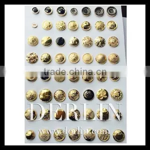 Antique Copper Collection Gold Side New Metal Plastic Button thumbnail-5