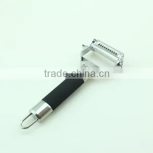 Dual Julienne Rubber Handle Fancy Vegetable Peeler Slicer thumbnail-3