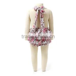 Summar 2016 Hot Wholesale Girls' Boutique Clothing Cotton Soft Printed Baby Romper thumbnail-2