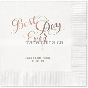 Personalized Wedding Cocktail Napkins, Set of 100 thumbnail-1